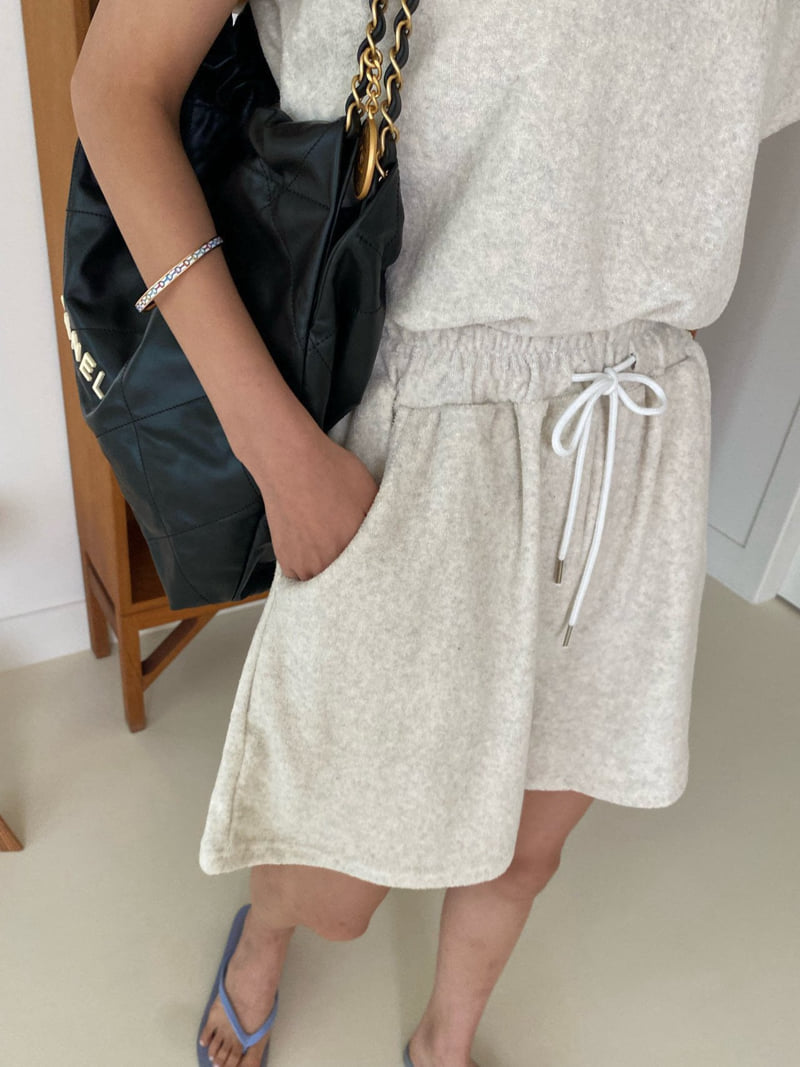 Diana - Korean Women Fashion - #momslook - Terry Half Pants - 12
