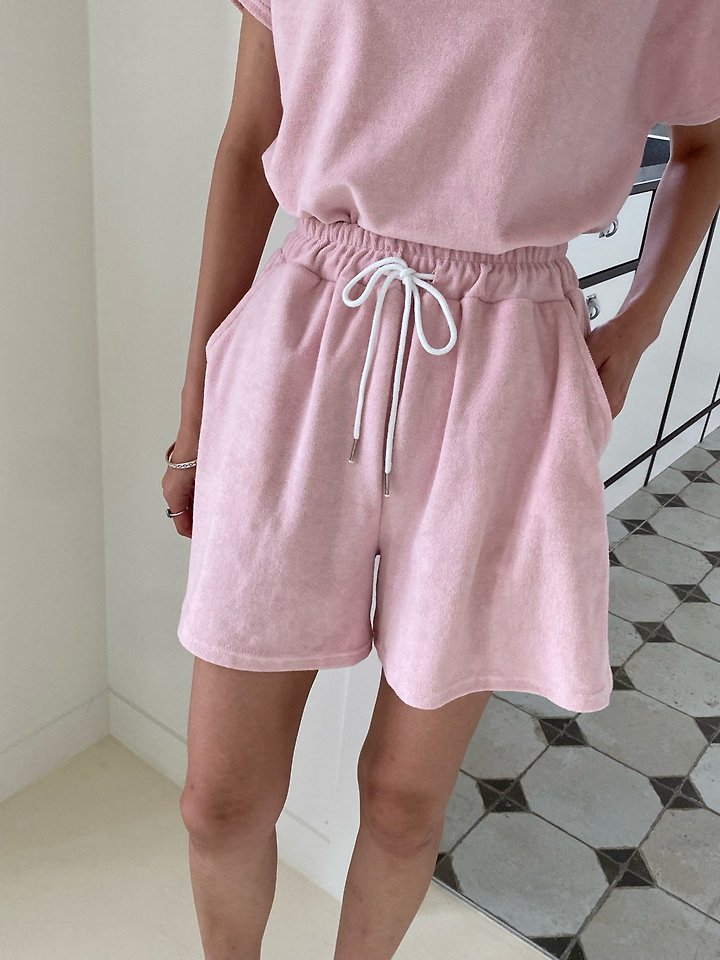 Diana - Korean Women Fashion - #momslook - Terry Half Pants - 2