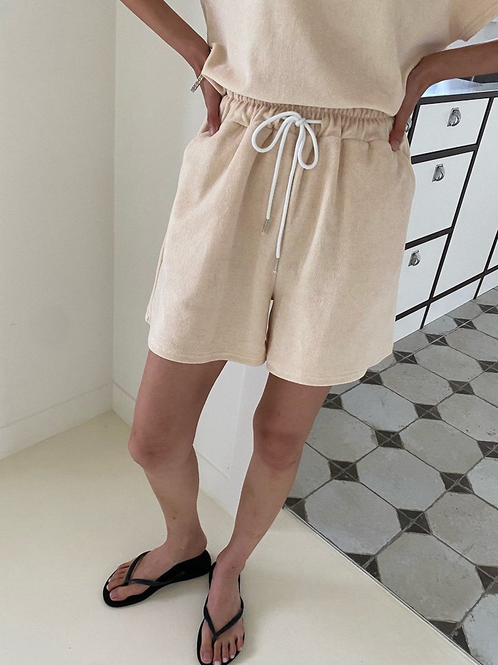 Diana - Korean Women Fashion - #momslook - Terry Half Pants - 8