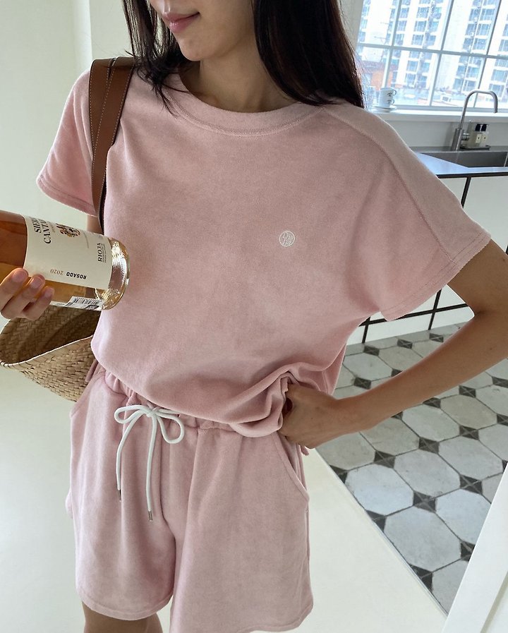 Diana - Korean Women Fashion - #momslook - Terry Embroidery Tee - 11