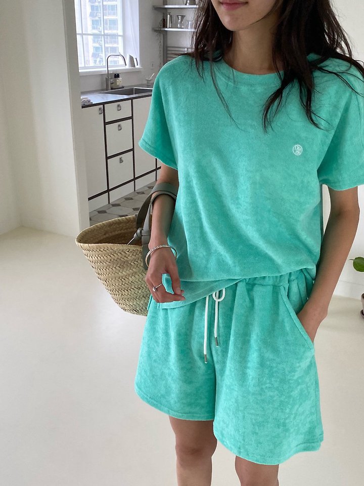 Diana - Korean Women Fashion - #momslook - Terry Embroidery Tee - 3