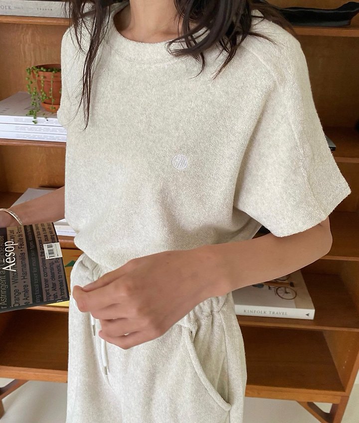 Diana - Korean Women Fashion - #momslook - Terry Embroidery Tee - 9
