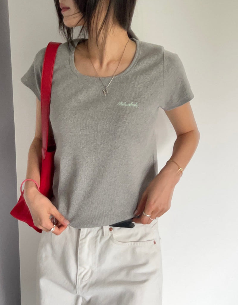 Diana - Korean Women Fashion - #momslook - Square Ribbed Tee - 12