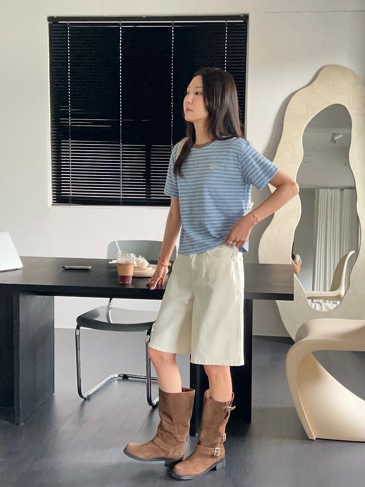 Diana - Korean Women Fashion - #momslook - Coast Striped Tee