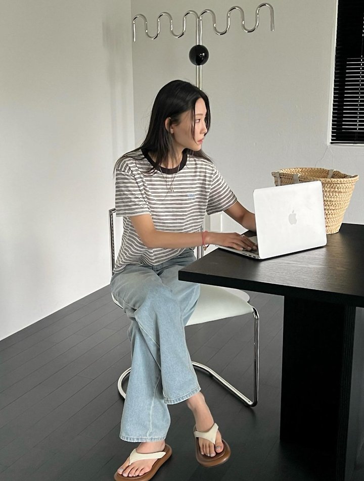 Diana - Korean Women Fashion - #momslook - Coast Striped Tee - 11