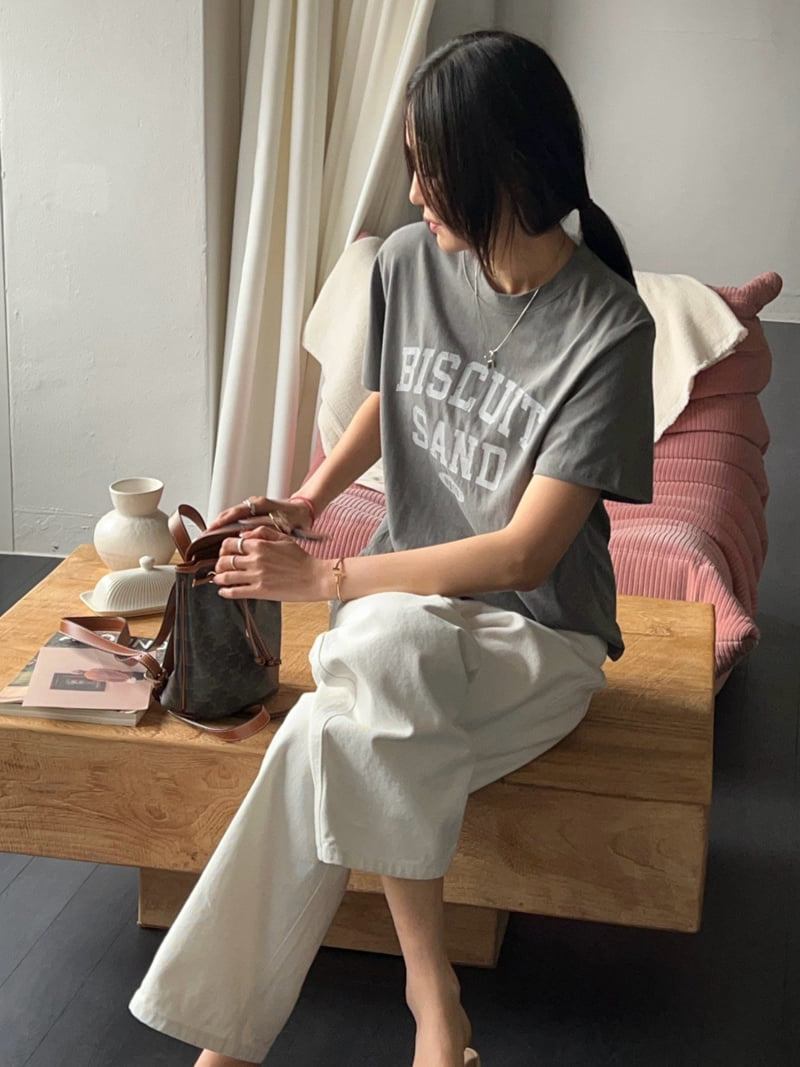Diana - Korean Women Fashion - #momslook - Stone Pigment Tee - 12
