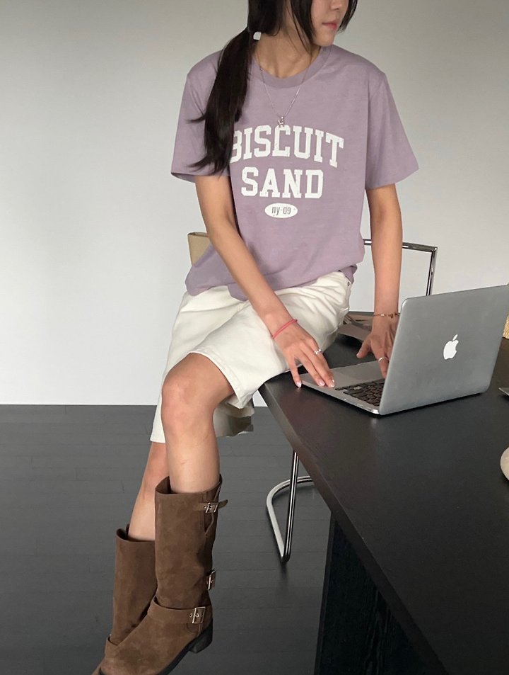 Diana - Korean Women Fashion - #momslook - Stone Pigment Tee - 6