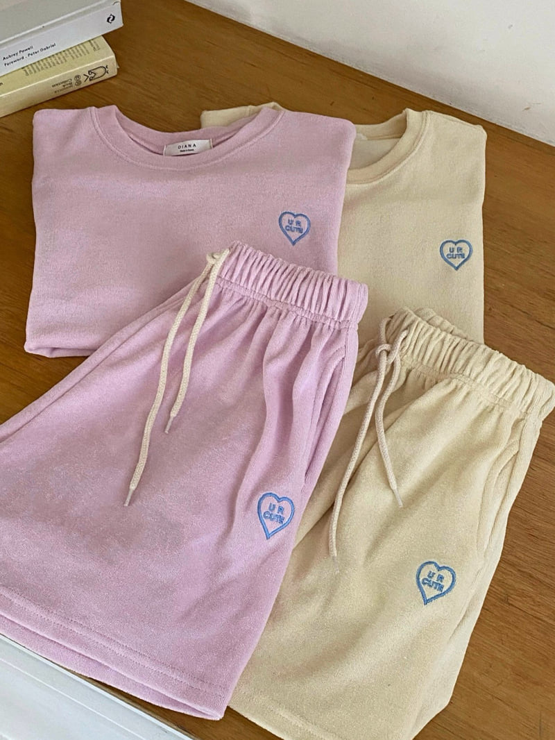 Diana - Korean Women Fashion - #momslook - Cute Terry Tee - 12