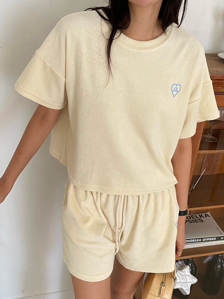 Diana - Korean Women Fashion - #momslook - Cute Terry Tee - 9