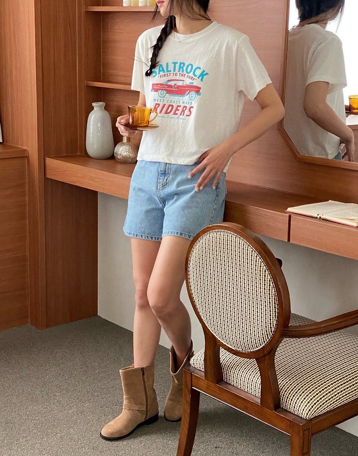 Diana - Korean Women Fashion - #momslook - Rider Tee - 2