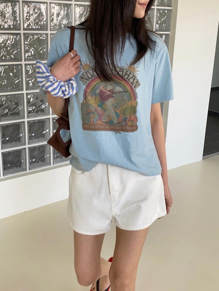 Diana - Korean Women Fashion - #momslook - Guitar Tee - 3