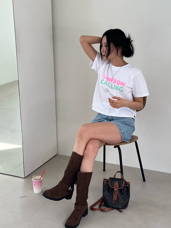 Diana - Korean Women Fashion - #momslook - Calling Crop Tee - 6