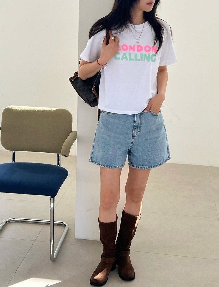 Diana - Korean Women Fashion - #momslook - Calling Crop Tee - 8