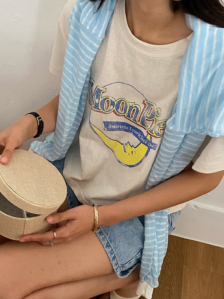 Diana - Korean Women Fashion - #pursuepretty - Moon Pie Tee - 3