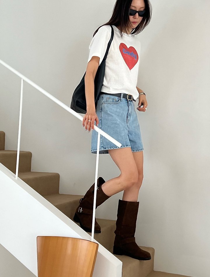 Diana - Korean Women Fashion - #romanticstyle - Blue Candy Tee - 11