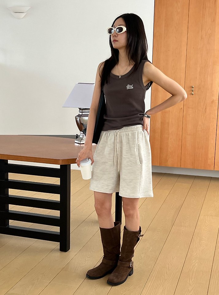 Diana - Korean Women Fashion - #shopsmall - Sand Sleeveless Tee - 7