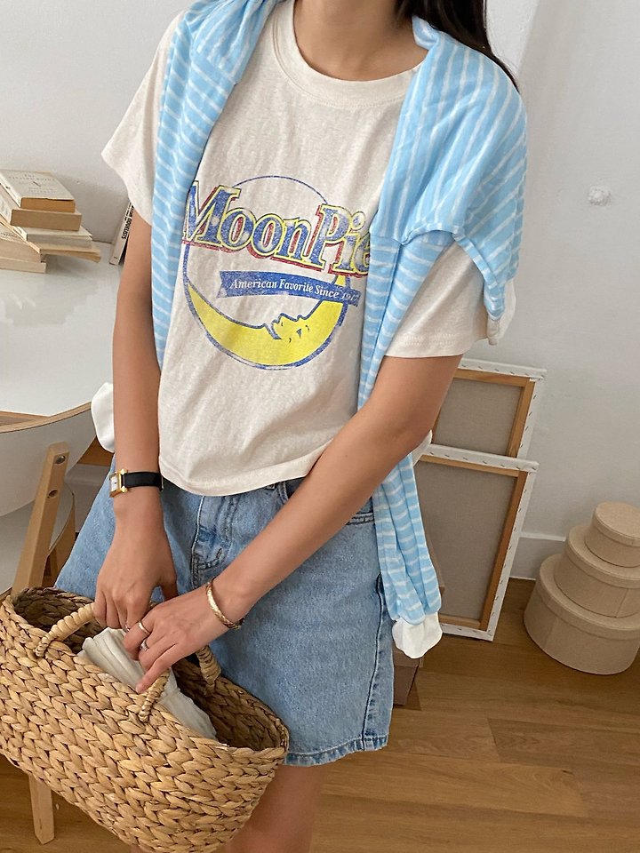 Diana - Korean Women Fashion - #shopsmall - Moon Pie Tee - 6