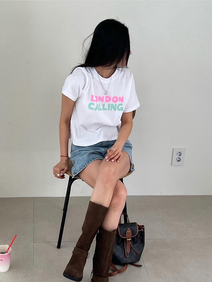 Diana - Korean Women Fashion - #shopsmall - Calling Crop Tee - 4
