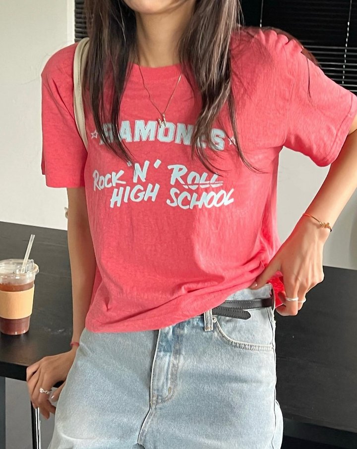 Diana - Korean Women Fashion - #thatsdarling - Rock & Roll Tee - 4