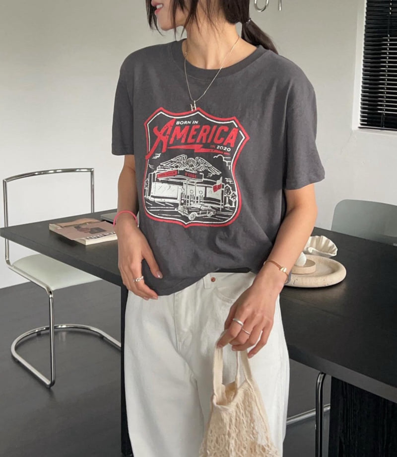 Diana - Korean Women Fashion - #womensfashion - Eagle Tee - 12