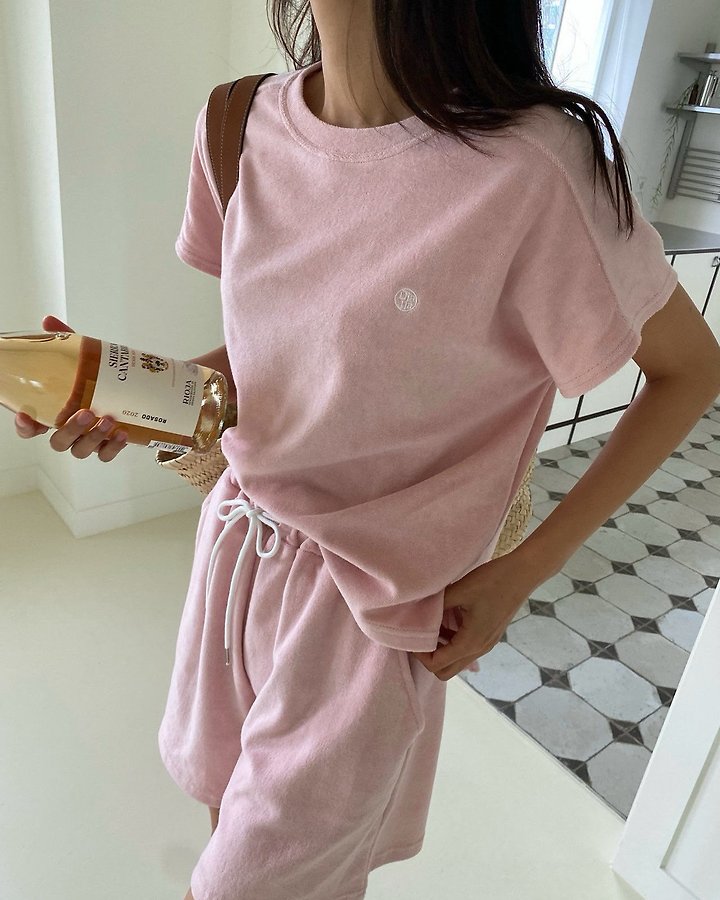 Diana - Korean Women Fashion - #womensfashion - Terry Embroidery Tee - 10