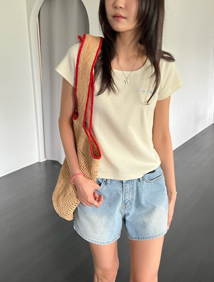 Diana - Korean Women Fashion - #womensfashion - Square Ribbed Tee