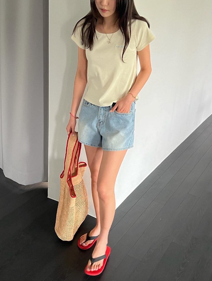 Diana - Korean Women Fashion - #womensfashion - Square Ribbed Tee - 5