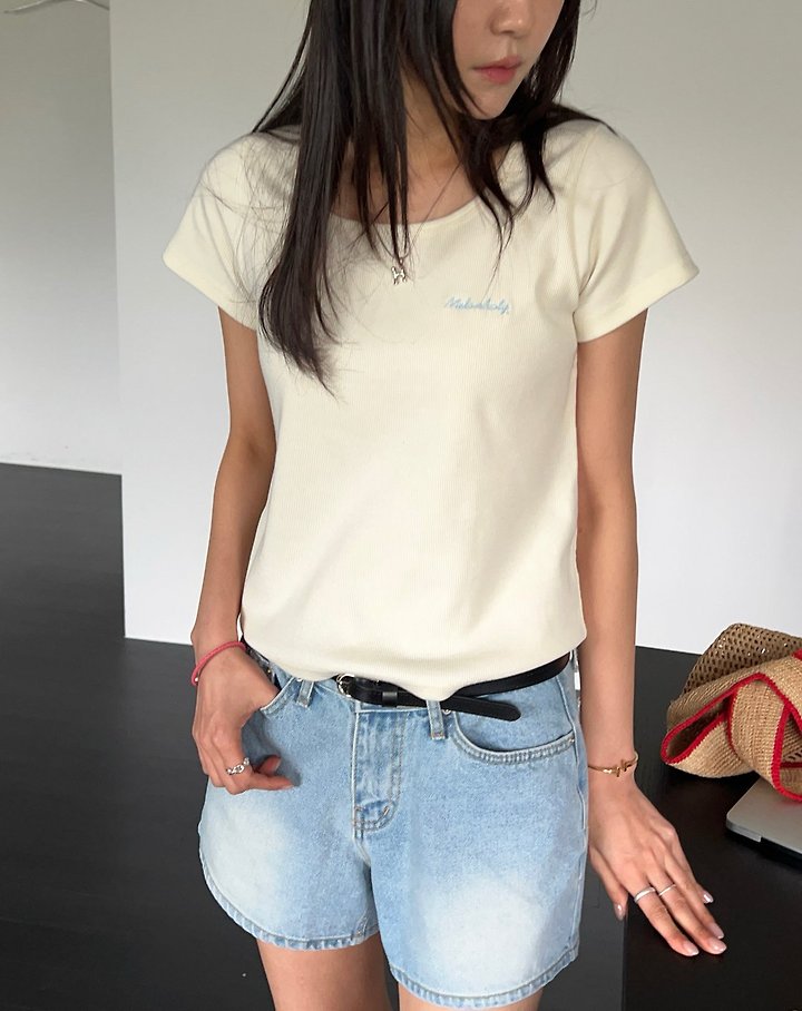 Diana - Korean Women Fashion - #womensfashion - Square Ribbed Tee - 7