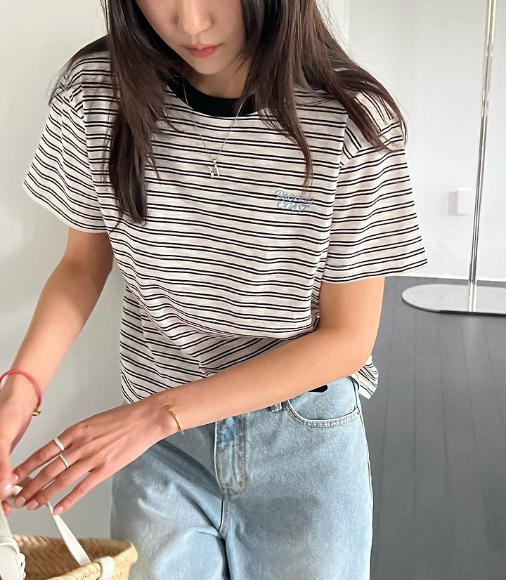 Diana - Korean Women Fashion - #womensfashion - Coast Striped Tee - 10