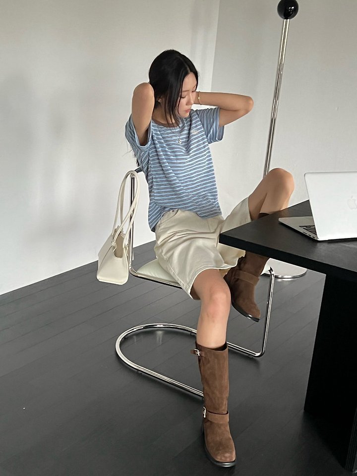 Diana - Korean Women Fashion - #womensfashion - Coast Striped Tee - 2