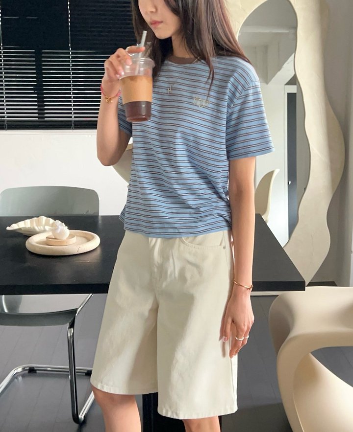 Diana - Korean Women Fashion - #womensfashion - Coast Striped Tee - 6