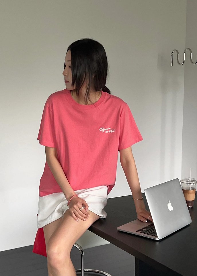 Diana - Korean Women Fashion - #womensfashion - Red Smile Tee - 6