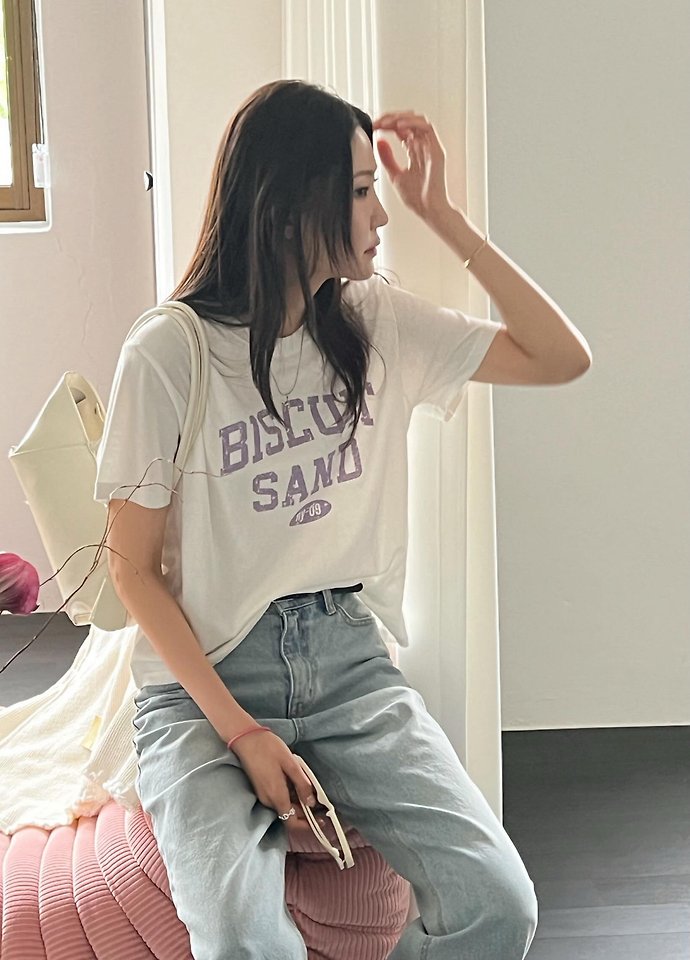 Diana - Korean Women Fashion - #womensfashion - Stone Pigment Tee - 11