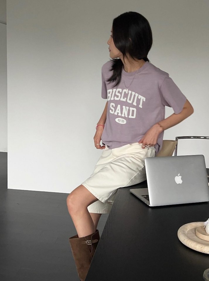 Diana - Korean Women Fashion - #womensfashion - Stone Pigment Tee - 5