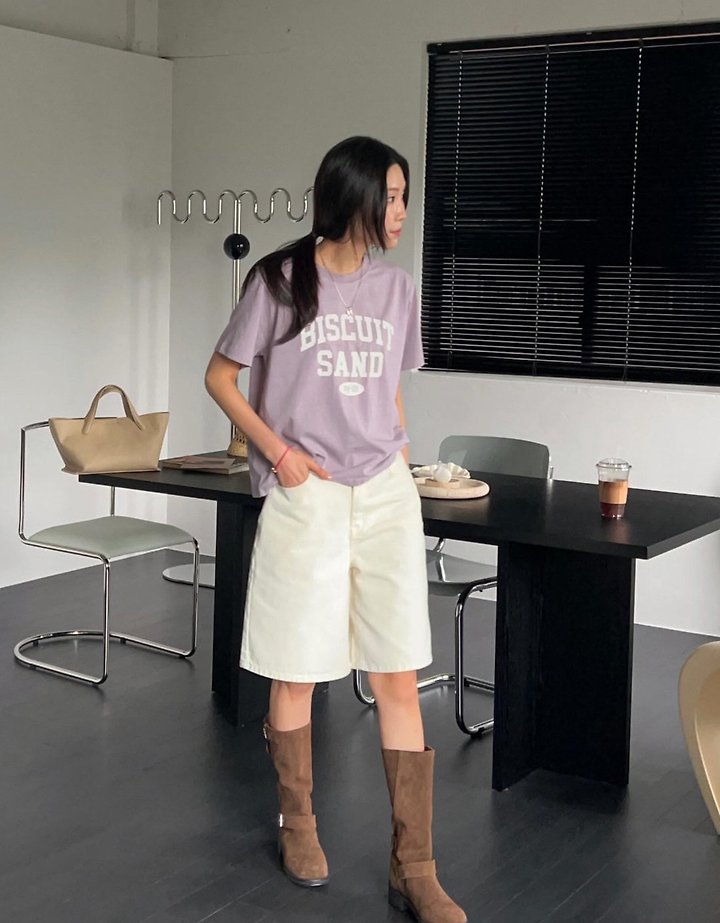 Diana - Korean Women Fashion - #womensfashion - Stone Pigment Tee - 9