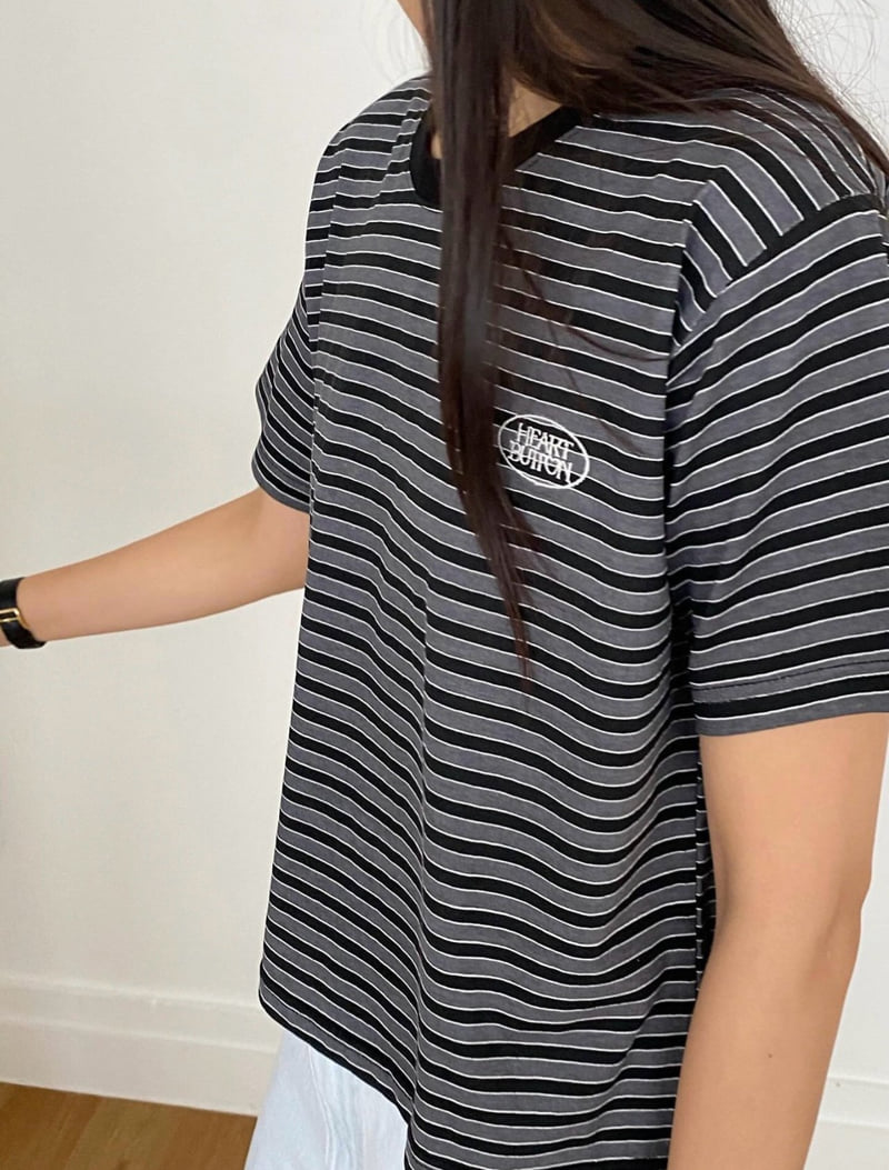 Diana - Korean Women Fashion - #womensfashion - Button Striped Tee - 12
