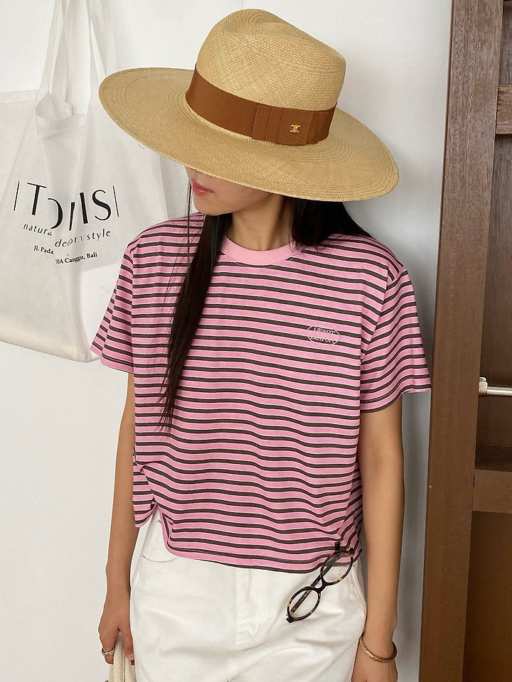 Diana - Korean Women Fashion - #womensfashion - Button Striped Tee - 8