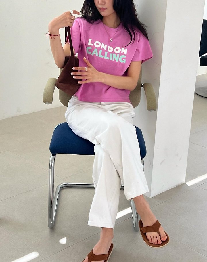 Diana - Korean Women Fashion - #womensfashion - Calling Crop Tee - 11