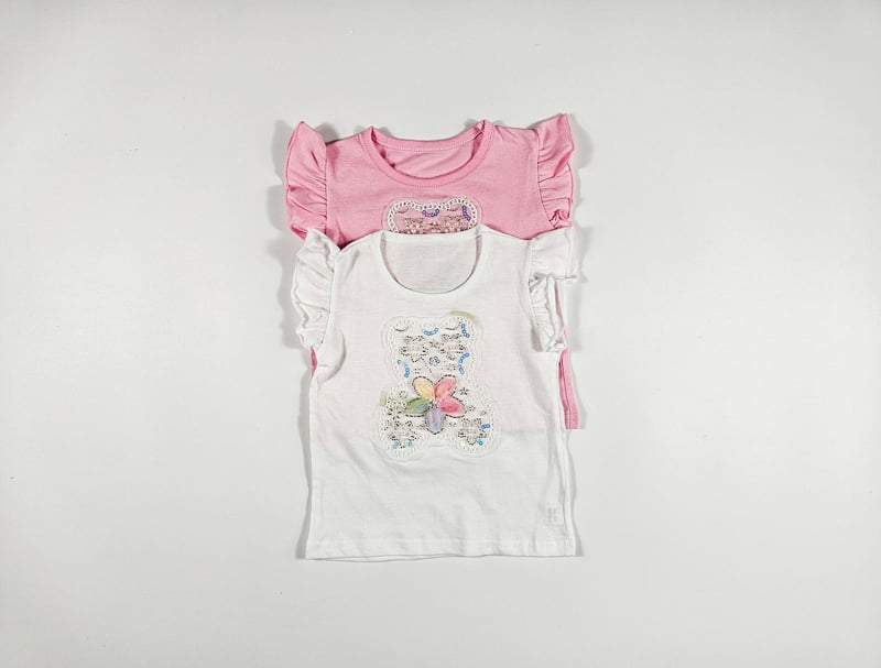 Dolphin - Korean Children Fashion - #Kfashion4kids - Bijou Bear Frill Tee - 6