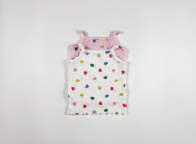 Dolphin - Korean Children Fashion - #Kfashion4kids - Color Block Heart Sleeveless Top - 5