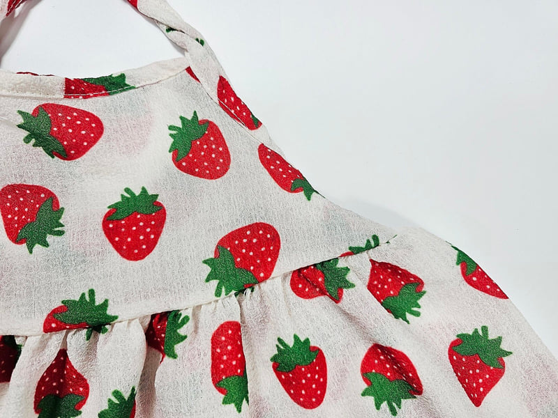 Dolphin - Korean Children Fashion - #childrensboutique - Strawberry Bustier Set - 7