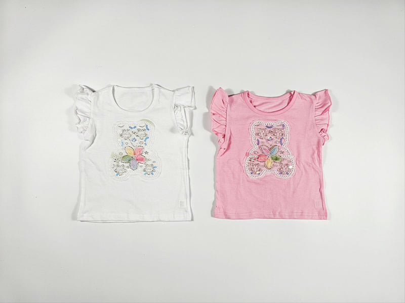 Dolphin - Korean Children Fashion - #discoveringself - Bijou Bear Frill Tee