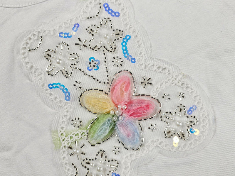 Dolphin - Korean Children Fashion - #kidsshorts - Bijou Bear Frill Tee - 4