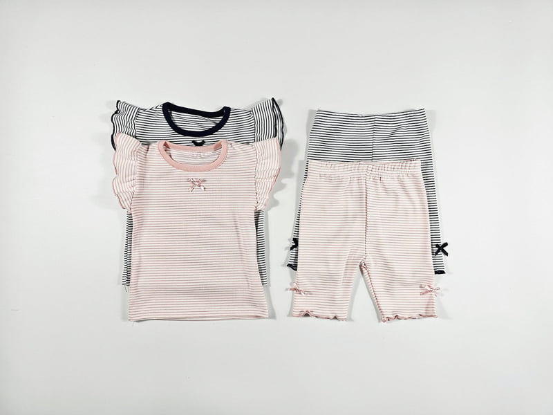 Dolphin - Korean Children Fashion - #kidzfashiontrend - Stripe Frill Tee - 3