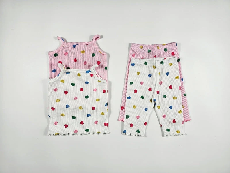 Dolphin - Korean Children Fashion - #littlefashionista - Heart Leggings - 2