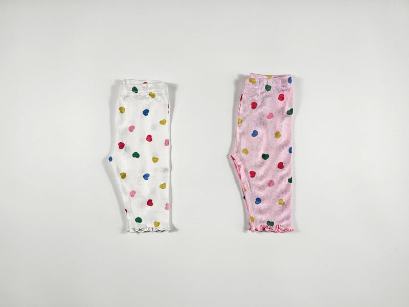 Dolphin - Korean Children Fashion - #magicofchildhood - Heart Leggings - 3