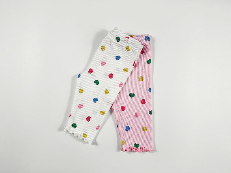 Dolphin - Korean Children Fashion - #magicofchildhood - Heart Leggings - 4
