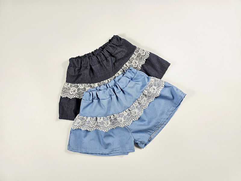 Dolphin - Korean Children Fashion - #minifashionista - Hazy Denim Skort - 2