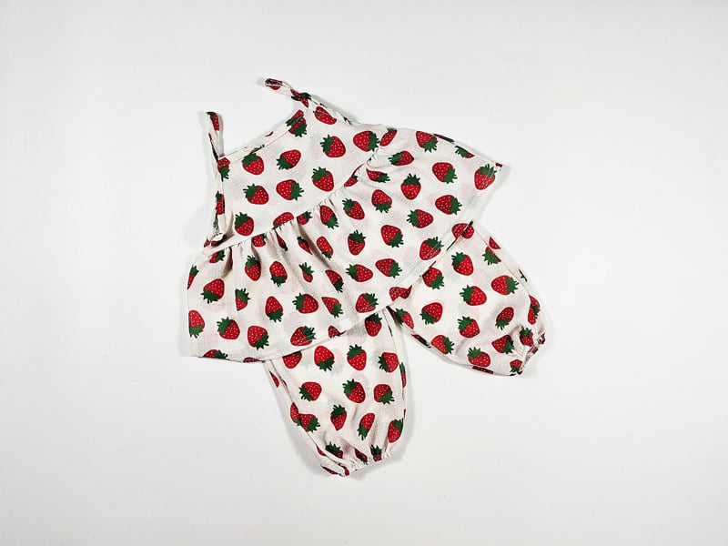 Dolphin - Korean Children Fashion - #prettylittlegirls - Strawberry Bustier Set - 2