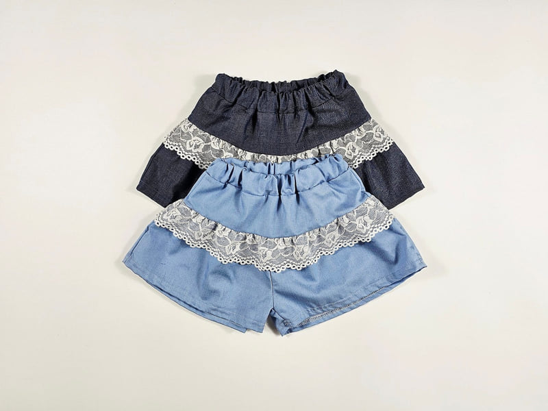 Dolphin - Korean Children Fashion - #stylishchildhood - Hazy Denim Skort - 6